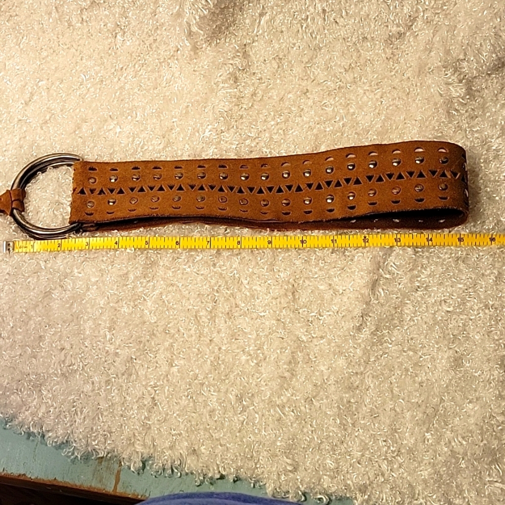 Women's Vintage Boho Leather Belt - size M - Picture 8 of 11